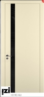 МЕЖКОМНАТНЫЕ ДВЕРИ ЗАДОР. K 2 ALU BLACK ПГО Белый матовый Черный лакобель Черная кромка