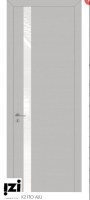 МЕЖКОМНАТНЫЕ ДВЕРИ ЗАДОР. K 2 ALU BLACK ПГО Белый матовый Черный лакобель Черная кромка