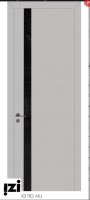 МЕЖКОМНАТНЫЕ ДВЕРИ ЗАДОР. K 2 ALU BLACK ПГО Белый матовый Черный лакобель Черная кромка