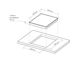 Индукционная варочная поверхность EVI 640F BL Черный